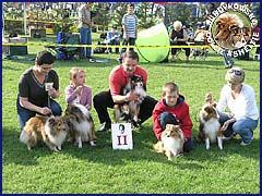 Calinka(Szelcia), Ghandi, Farys, Gabi, Herbi - najlepsza Hodowla - wystawa Klubowa Łódź 23.09.2007